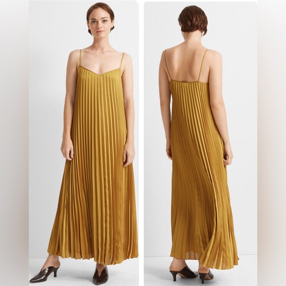 Club Monaco Dresses & Skirts - NWT Club Monaco Strappy Pleated Maxi Dress marigold